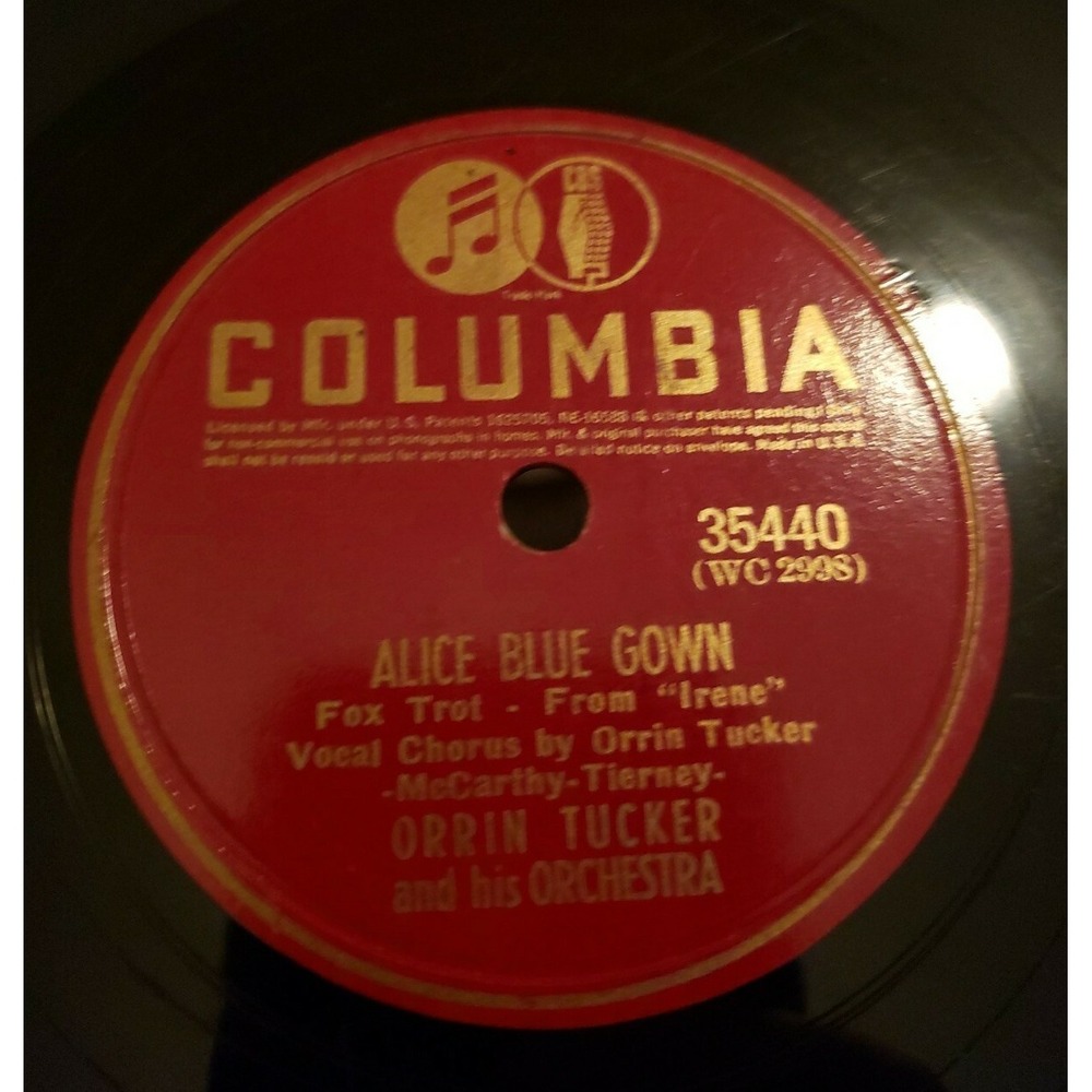 78 10" Record Orrin Tucker Alice Blue‎ Gown & Irene Columbia Records 35440 V+/V+